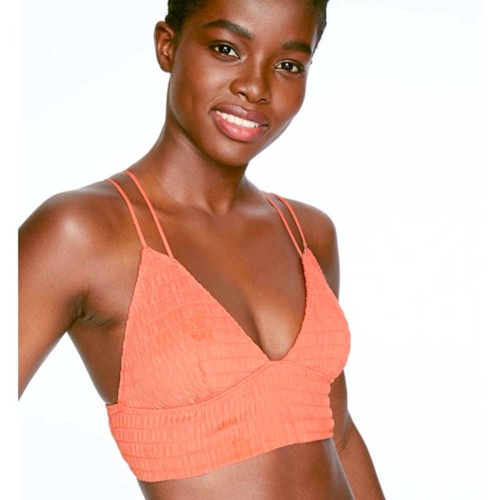 Pink multi strap bra